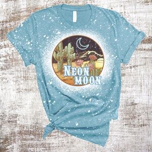 Neon Moon Brooks N Dunn Country Music Bleached Tee